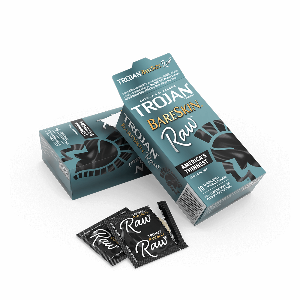Préservatifs Trojan Bareskin Raw - Paquet de 10