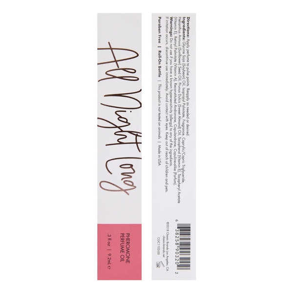 Huile parfumée ALL NIGHT LONG aux phéromones - Douce - Orientale 9,2 ml