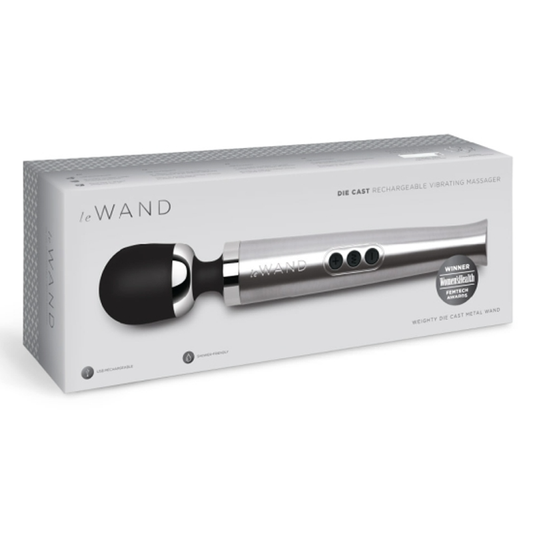 Masseur vibrant rechargeable en métal moulé sous pression - Argent
