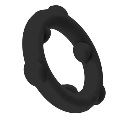 Anneau Spinner Single en silicone noir
