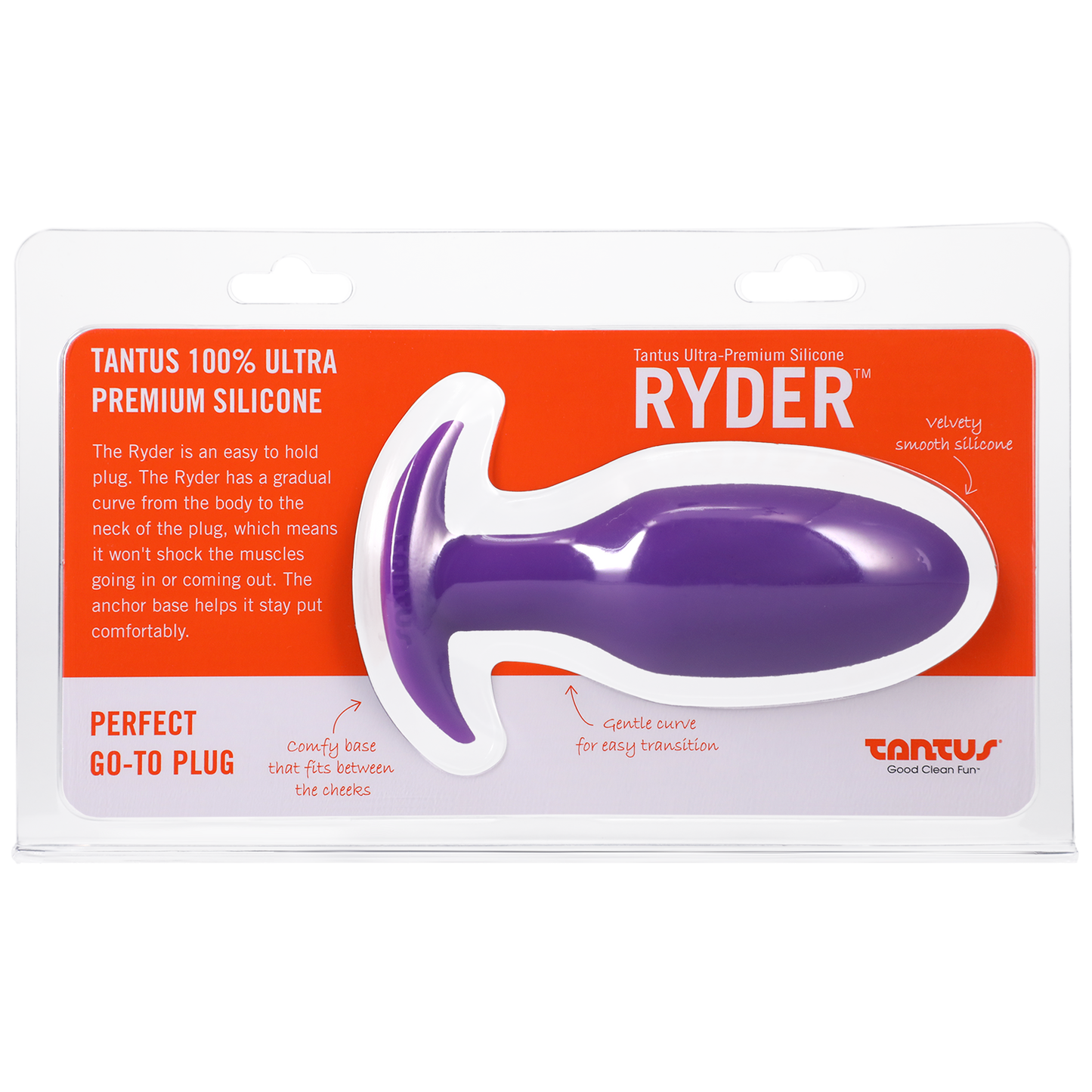 Plug anal en silicone Ryder - Lilas