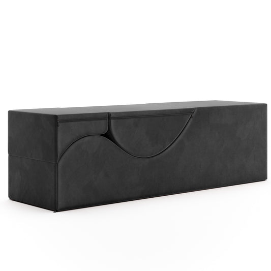 Aria XL Flip Chaise 22 Inch Wide - Convertible XL Sex Chair and Bed Bench, Black