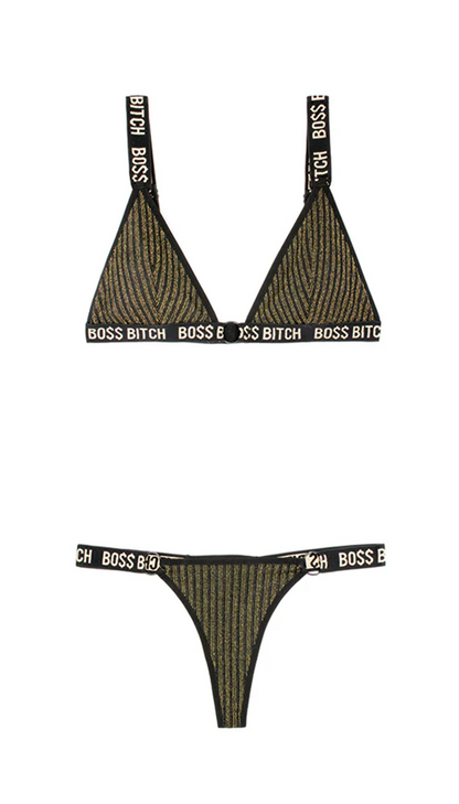 BOSS Bitch Bralette & Thong Panty Set