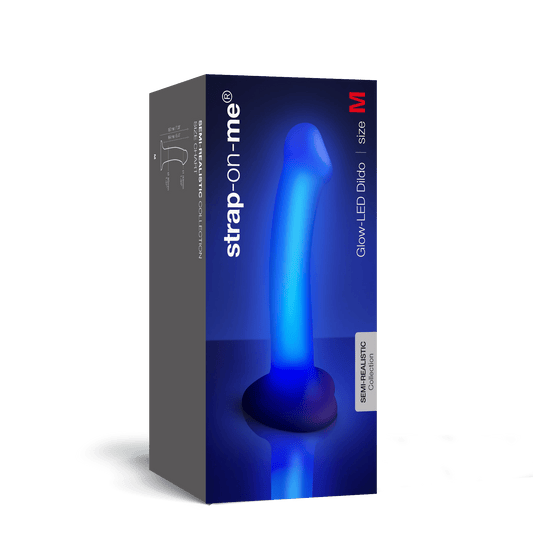 紫色发光LED假阳具 - M