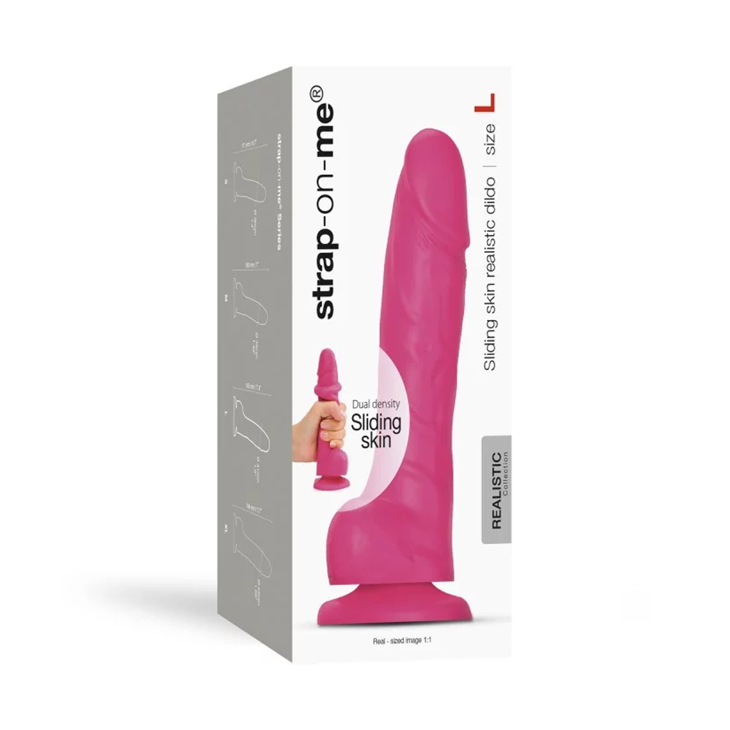 GODEMICHET RÉALISTE À PEAU GLISSANTE FUCHSIA - L