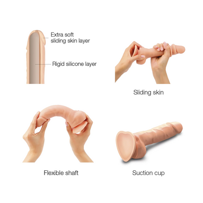GODEMICHET RÉALISTE SLIDING SKIN VANILLE XXL