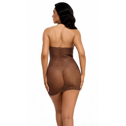 Mini-robe Samantha - Marron