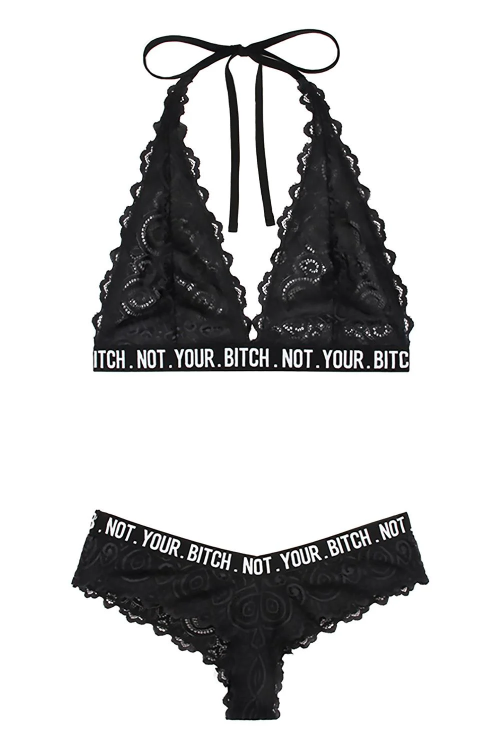 Not Your Bitch Bralette & Cheeky Panty Set