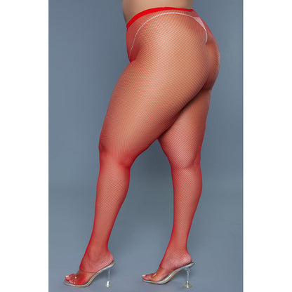 Collant Up All Night - Rouge - Grande taille