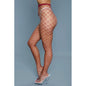 Oversized Fishnet Pantyhose - Burgundy