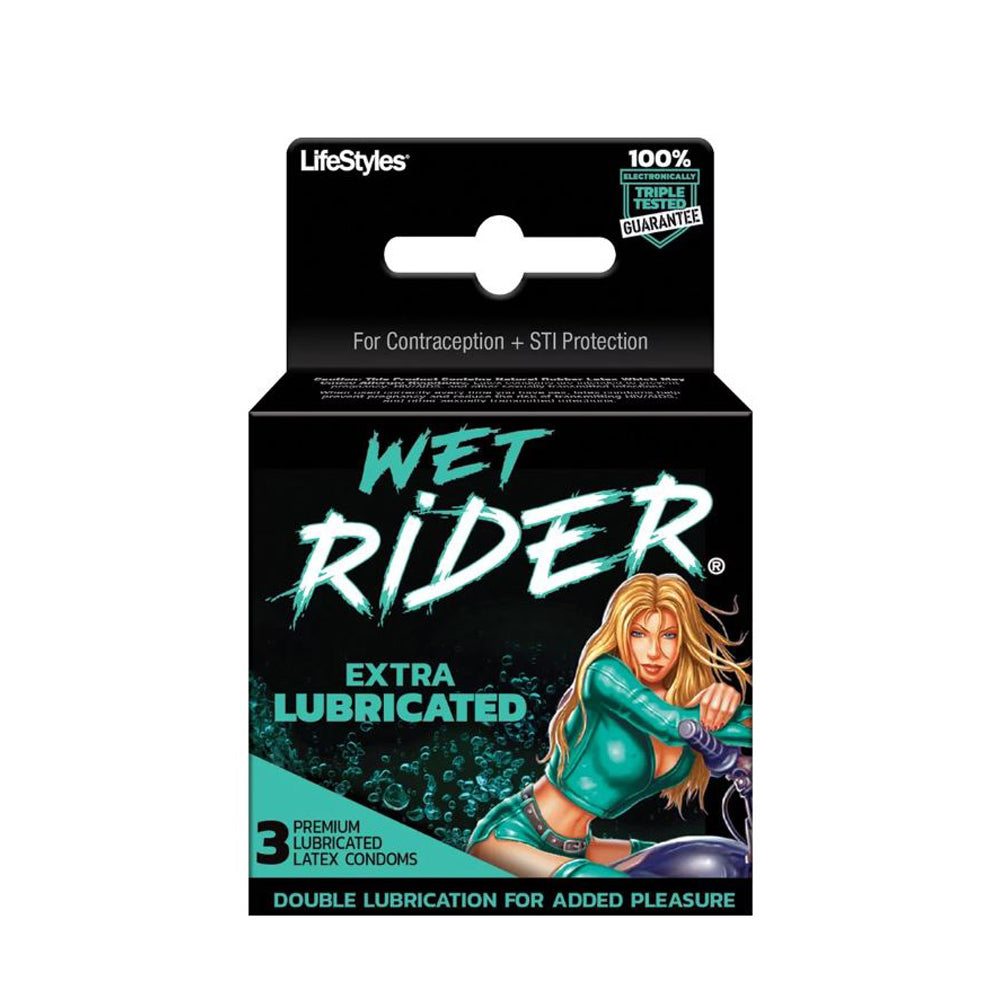Préservatifs Lifestyles Wet Rider - 3 unités