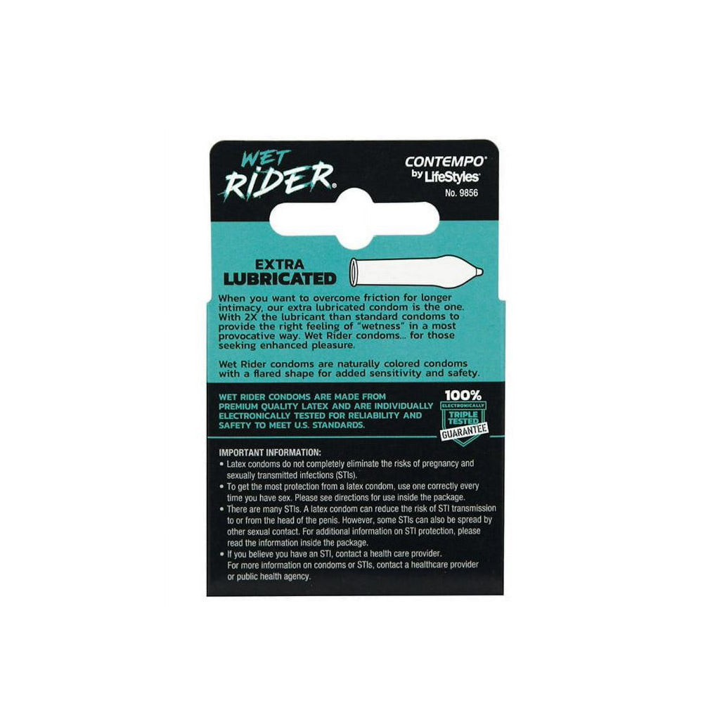 Préservatifs Lifestyles Wet Rider - 3 unités