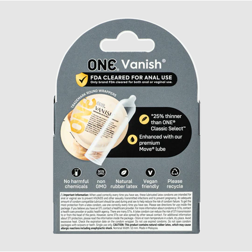 ONE Préservatifs Vanish Hyperfins - Paquet de 3