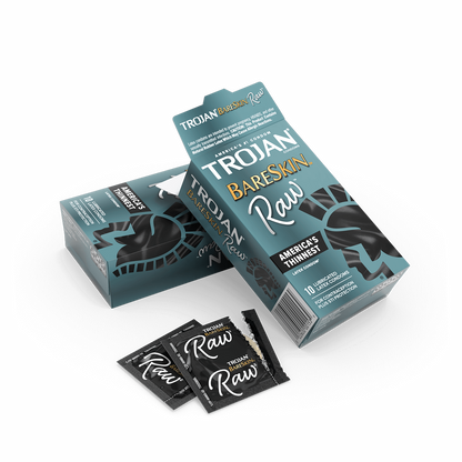 Trojan Bareskin Raw Condoms - 10pk
