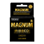 Trojan Magnum Lubricated Ribbed - 3 pk