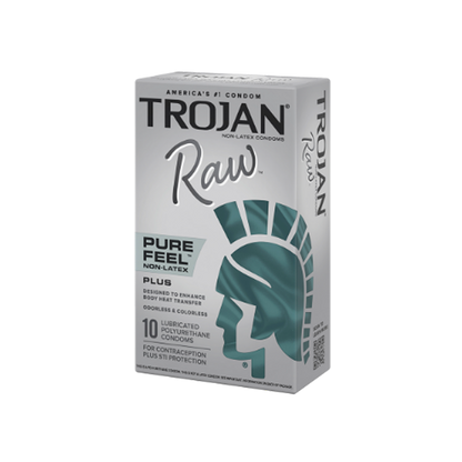 Trojan Raw Sensations Pures Sans Latex (10 unités)