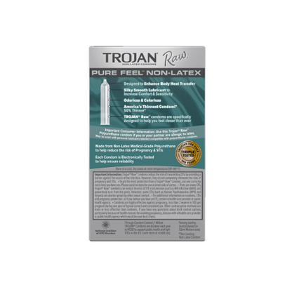 Trojan Raw Pure Feel Non-Latex 10pk