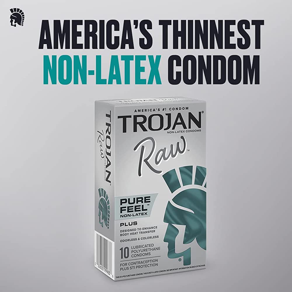Trojan Raw Sensations Pures Sans Latex (10 unités)