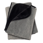 Fasinator Throw - Regular size - Faux Fur  Grey & Black