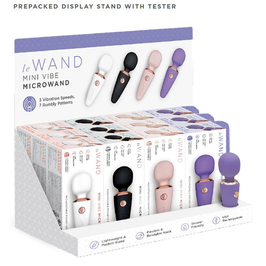 LE WAND Mini Micro Wand Prepacked Counter Display w/ Tester (12 + 2pcs)