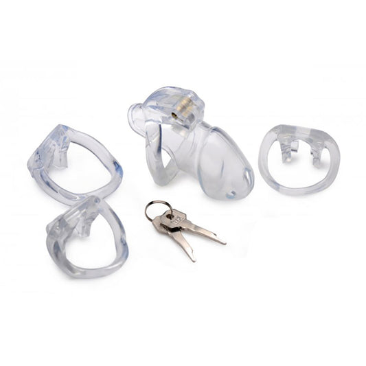 Clear Captor Chastity Cage - Medium