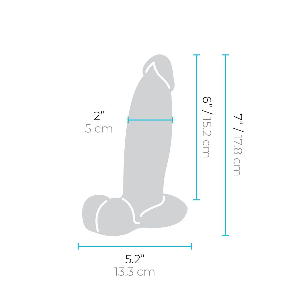 b-Vibe Slipskin 逼真硅胶假阳具 7 英寸粗壮款 - 摩卡色