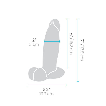 b-Vibe Slipskin 逼真硅胶假阳具 7 英寸粗壮款 - 摩卡色