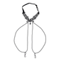 Lace Collar with Nipple Ties - Black