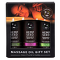 Coffret cadeau de trois huiles de massage : Naked in the Woods, Skinny Dip, Guavalava 60 ml
