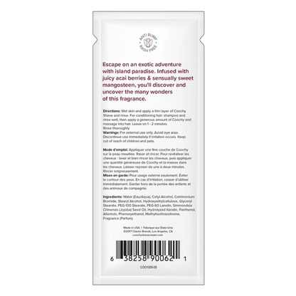 Crème à raser Island Paradise 15 ml (0,5 fl oz) - Emballage aluminium