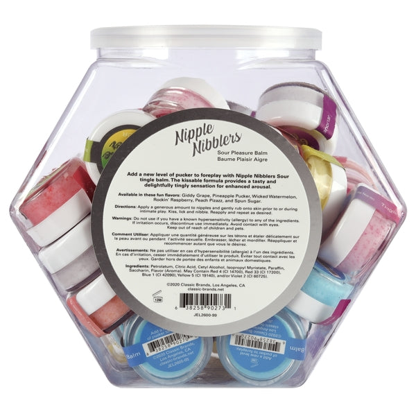 Baume acidulé Nipple Nibblers, assortiment de 36 baumes de 3 g - Présentoir