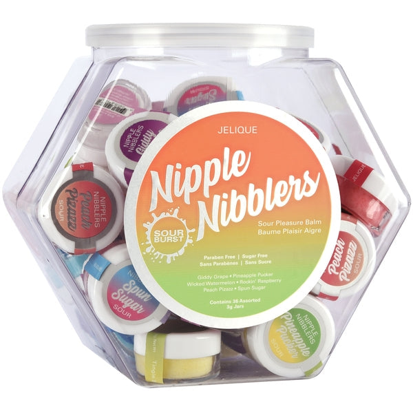 Baume acidulé Nipple Nibblers, assortiment de 36 baumes de 3 g - Présentoir