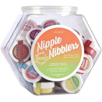 Baume acidulé Nipple Nibblers, assortiment de 36 baumes de 3 g - Présentoir