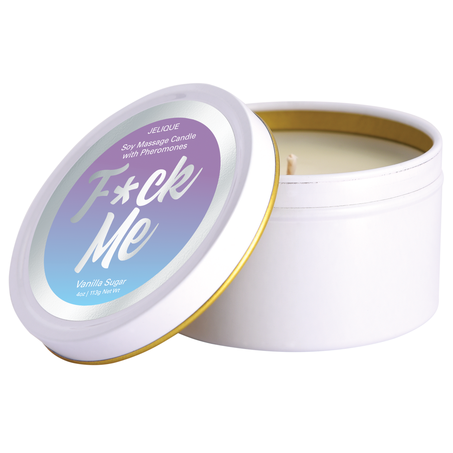 Bougies d'ambiance aux phéromones et à la cire de soja pour massage, parfum vanille et sucre, 113 g (4 oz)