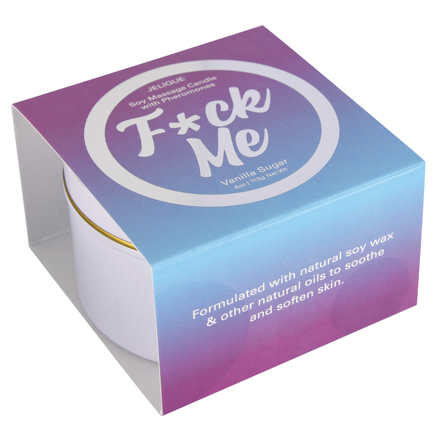 Bougies d'ambiance aux phéromones et à la cire de soja pour massage, parfum vanille et sucre, 113 g (4 oz)