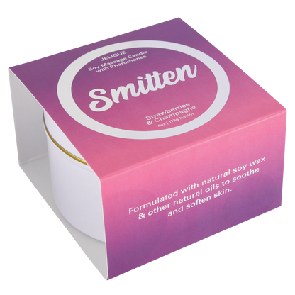 Bougies d'ambiance aux phéromones et à la cire de soja pour massage Fraise et Champagne 113 g 