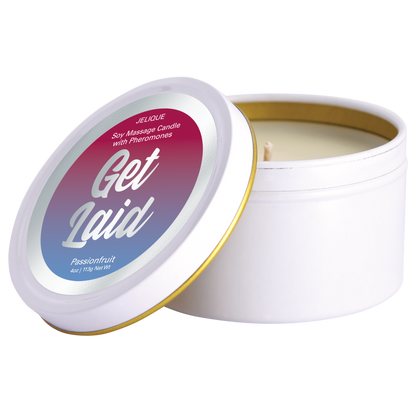 Bougies d'ambiance Get Laid - Bougie de massage aux phéromones Fruit de la passion 113 g