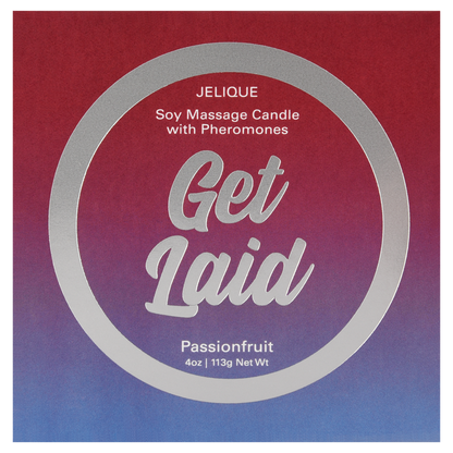 Bougies d'ambiance Get Laid - Bougie de massage aux phéromones Fruit de la passion 113 g