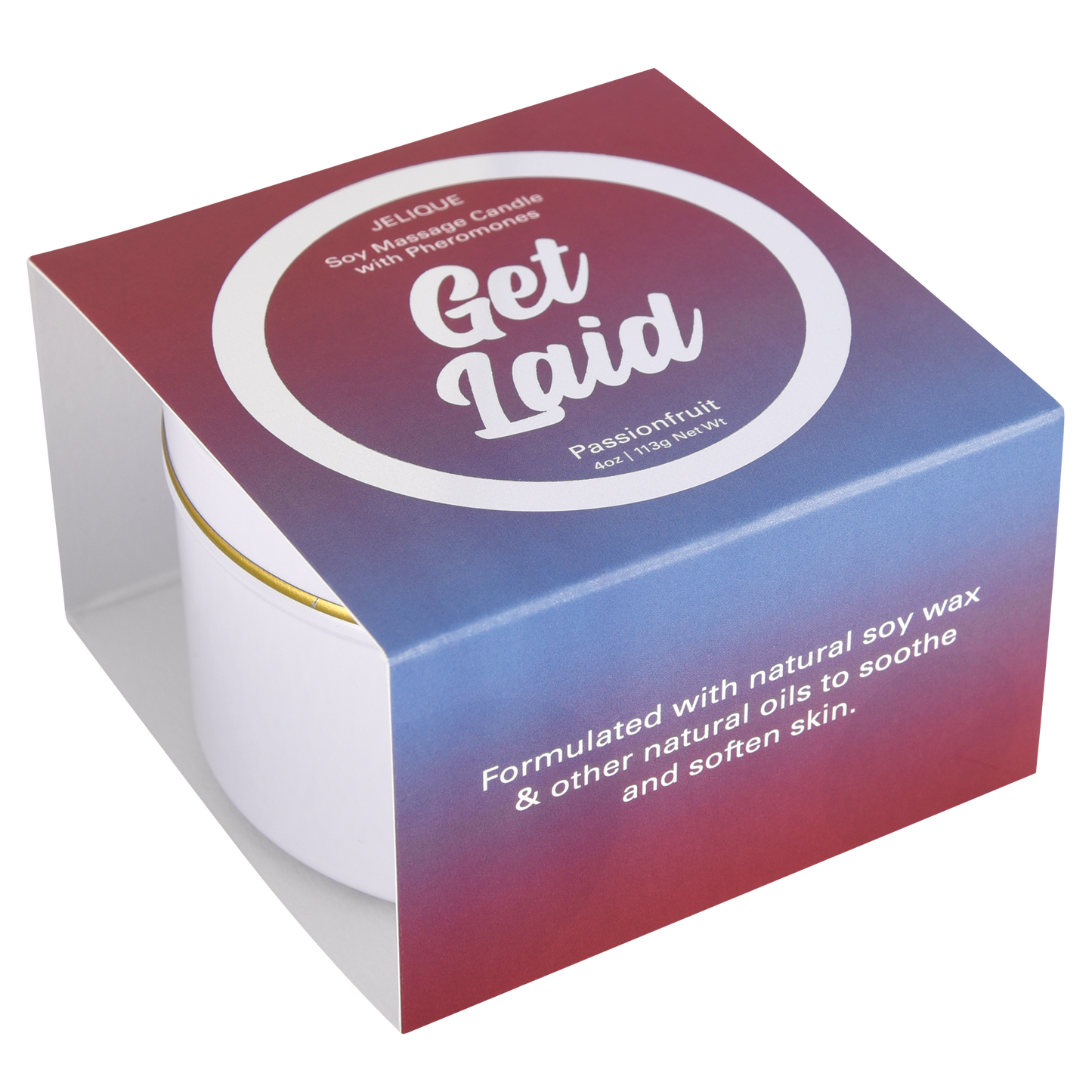 Bougies d'ambiance Get Laid - Bougie de massage aux phéromones Fruit de la passion 113 g