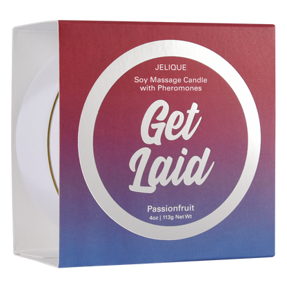 Bougies d'ambiance Get Laid - Bougie de massage aux phéromones Fruit de la passion 113 g
