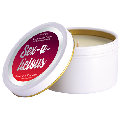 BOUGIES D'AMBIANCE Sex-a-licious - Bougie de massage aux phéromones Framboise vorace 113 g