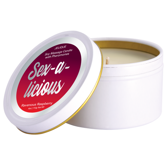 BOUGIES D'AMBIANCE Sex-a-licious - Bougie de massage aux phéromones Framboise vorace 113 g