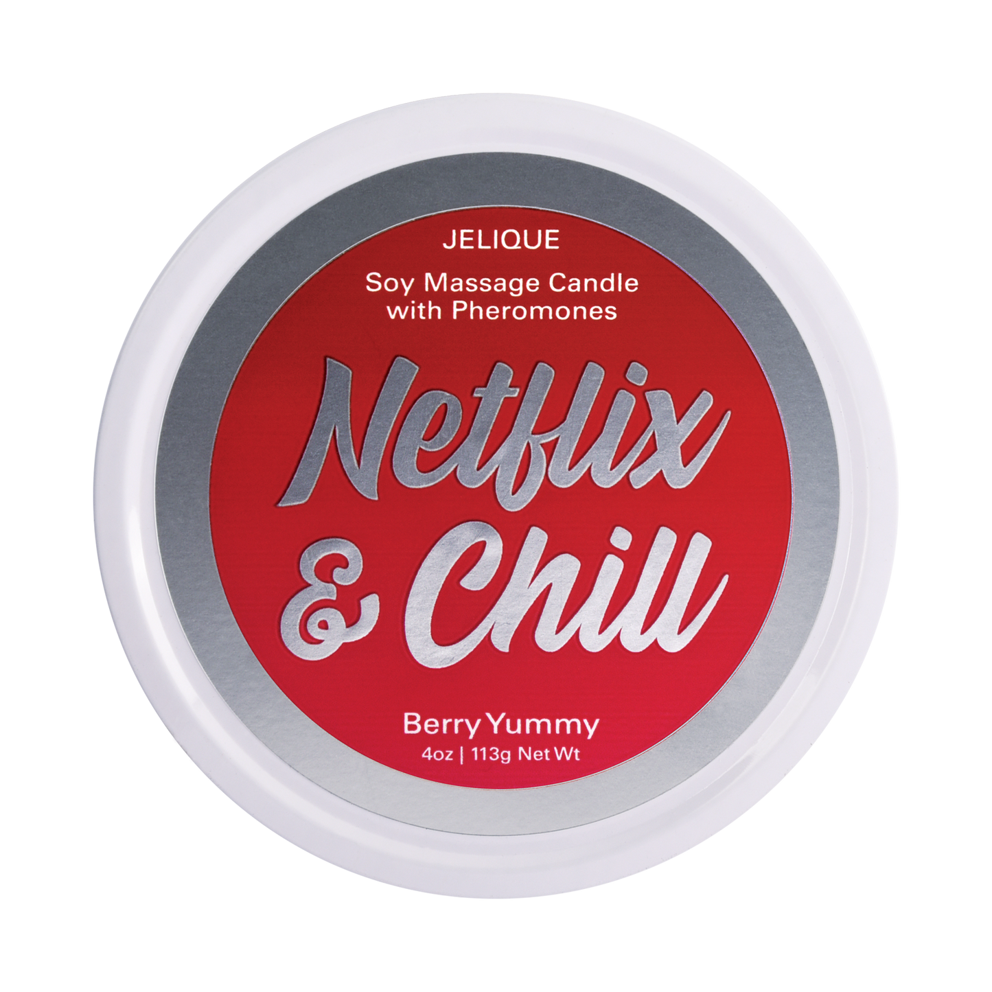 Bougies d'ambiance Netflix & Chill - Bougie de massage aux phéromones et aux baies délicieuses 113 g
