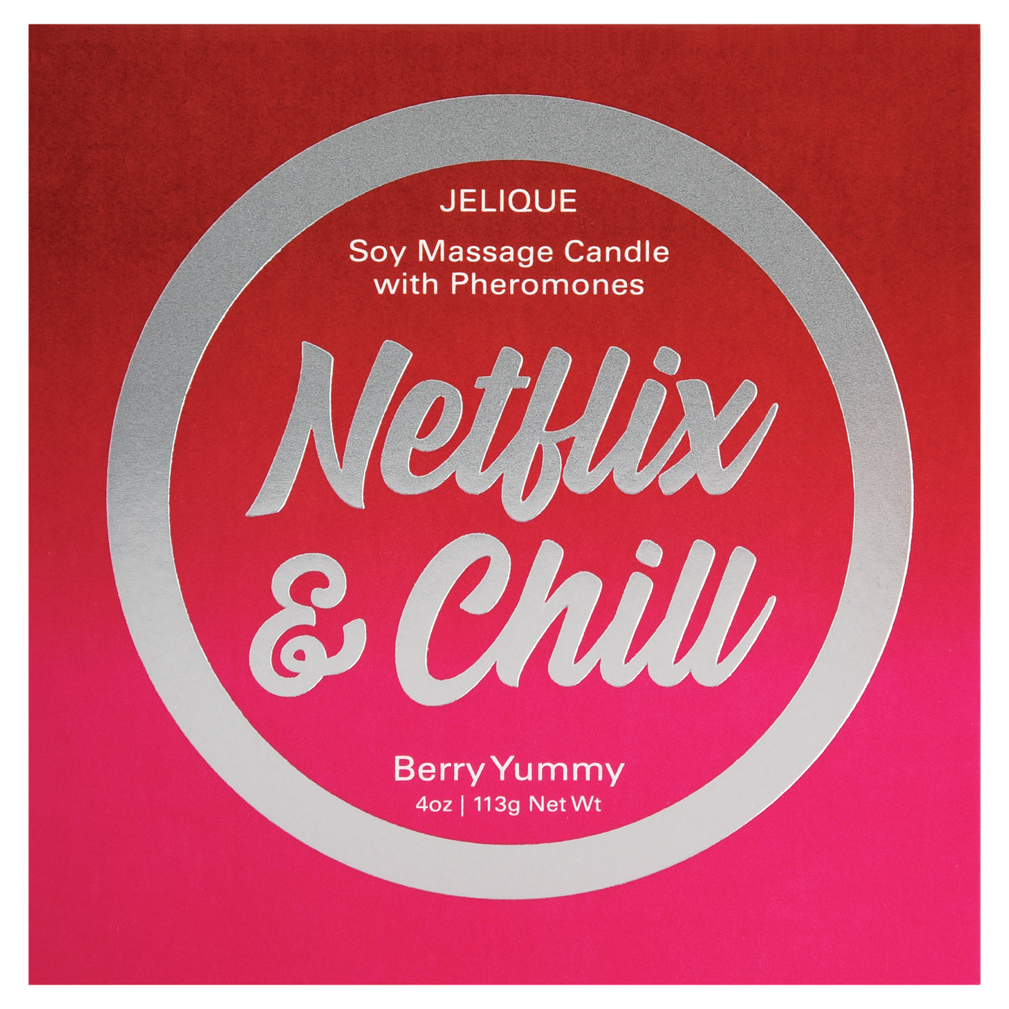 Bougies d'ambiance Netflix & Chill - Bougie de massage aux phéromones et aux baies délicieuses 113 g