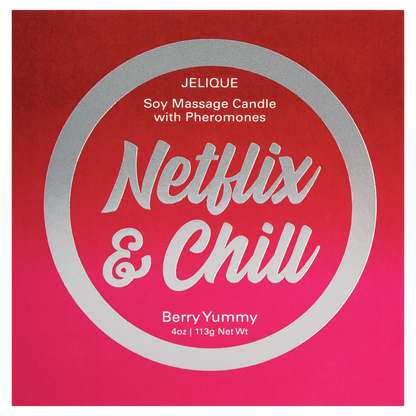 Bougies d'ambiance Netflix & Chill - Bougie de massage aux phéromones et aux baies délicieuses 113 g