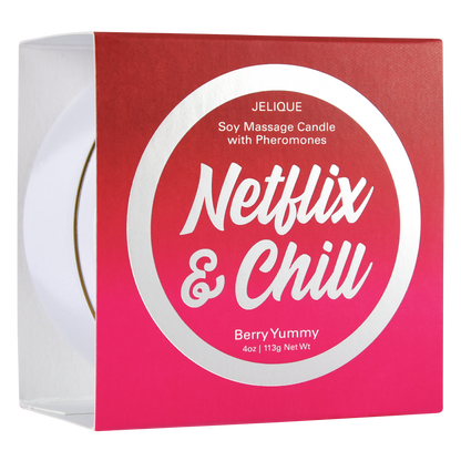 Bougies d'ambiance Netflix & Chill - Bougie de massage aux phéromones et aux baies délicieuses 113 g