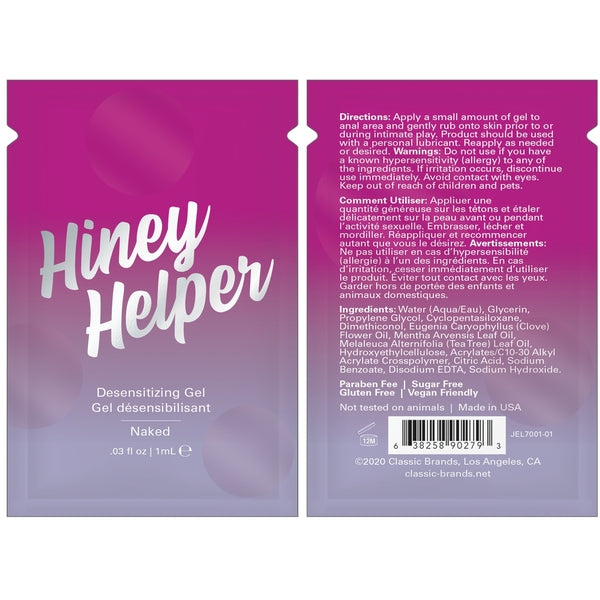 Gel désensibilisant HINEY HELPER - Sachet aluminium - 1 ml