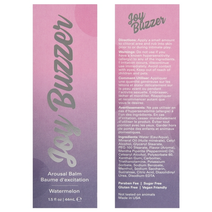 Baume stimulant clitoridien JOY BUZZER - Pastèque 44 ml