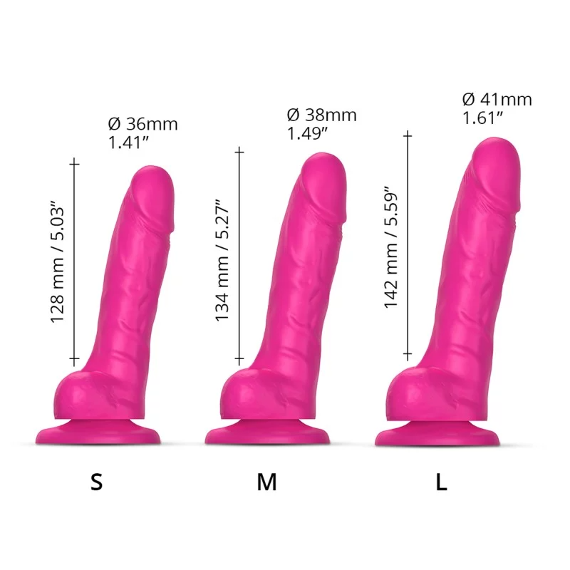 GODEMICHET RÉALISTE À PEAU GLISSANTE FUCHSIA S