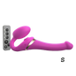 MULTI ORGASM BENDABLE STRAP-ON - S - FUCHSIA